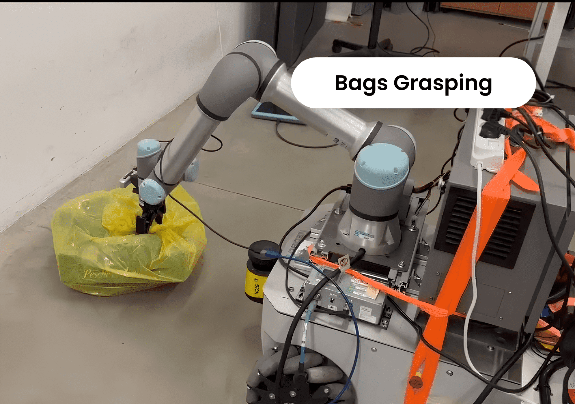 Mobile manipulation of deformable bags