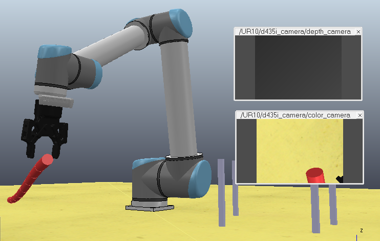 Simulated cable grasping pose